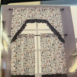 3 piece kitchen curtain
